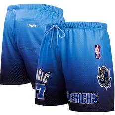 Dallas Mavericks Pants & Shorts Pro Standard Men's Dallas Mavericks Luka Doncic Post Navy/Blue Ombre Name & Number Shorts