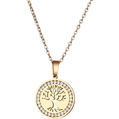 By Laila Lucky Tree Chain - Gold/Transparent