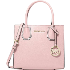 Michael Kors Mercer Medium Pebbled Leather Crossbody Bag - Powder Blush