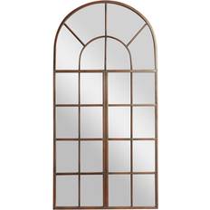 Glass Wall Mirrors Deco 79 Window Brown Wall Mirror 24x48"