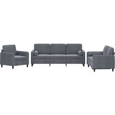 vidaXL 3201955 Dark Gray Sofa 198.1cm 3Stk. 6-Sitzer