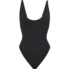 Black - Women Swimwear SKIMS Scoop Neck One Piece - Onyx
