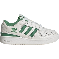 Adidas Kid's Forum Low CL Shoes - Cloud White/Preloved Green/Preloved Green