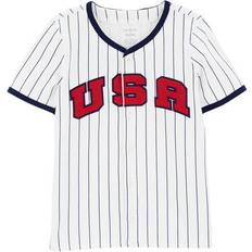 Carter's Kid's USA Striped Baseball Tee - Multicolour