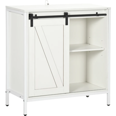 Sliding Doors Sideboards Homcom Buffet White Sideboard 29.5x31.5"