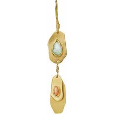 Maanesten Sika Single Earring - Gold/Prehnite/Moonstone