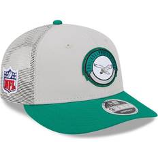 New Era Men's Cream/Kelly Green Philadelphia Eagles 2023 Sideline Historic Low Profile 9FIFTY Snapback Hat