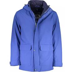 Gant Men Coats Gant Blue Cotton Jacket Blue