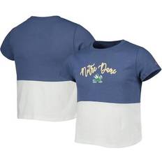 League Collegiate Wear Girls Youth Navy/White Notre Dame Fighting Irish Colorblocked T-Shirt