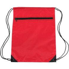 Men Gymsacks Liberty Bags Zippered Drawstring Backpack - Red
