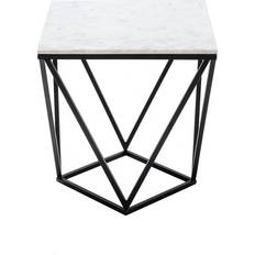 Crestview Collection Marble White Small Table 20x20"