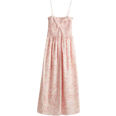 Midi Dresses H&M Smocked Dress - Light Pink/Patterned
