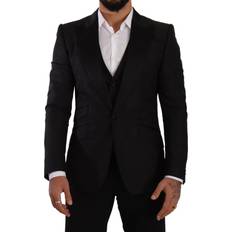 Dolce & Gabbana Herren Anzüge Dolce & Gabbana Sicilia Slim Fit Black Suit Men's Ensemble