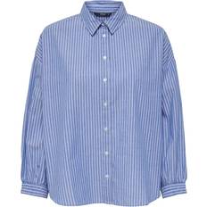 Only L Overdeler Only Arja L/S Stripe Shirt - Blue