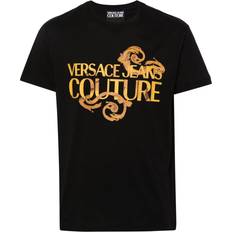 Versace Jeans Couture Men's Logo-Print Cotton T-shirt - Black/Gold-Tone