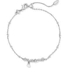 Kendra Scott Bracelets Kendra Scott Mama Delicate Chain Bracelet in Silver Pearl/Metal Rhodium