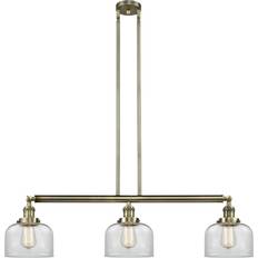 Innovations Lighting Bell Antique Brass/Clear Pendant Lamp 40.5"