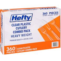 Disposable Flatware Hefty Disposable Cutlery Combo Transparent 360-pack