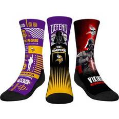 Football Socks Rock Em Socks Youth Stormtrooper & Darth Vader Minnesota Vikings Three-Pack Star Wars Crew Set