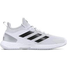Adidas 45 - Herren Schlägersportschuhe Adidas Adizero Ubersonic 4.1 Clay - Cloud White/Core Black/Matte Silver