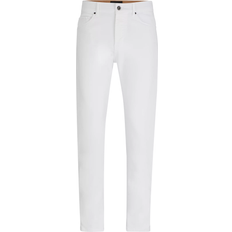 Hugo Boss White Jeans Hugo Boss L Taber Detail Tapered Fit Jeans - White