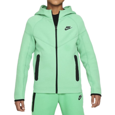 Tasche Oberteile Nike Older Kid's Sportswear Tech Fleece Full Zip Hoodie - Spring Green/Black/Black