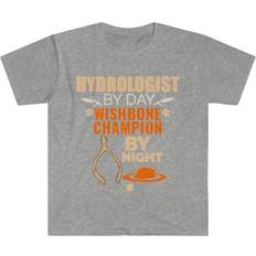 Printify Hydrologist Wishbone Champion by Night Thanksgiving T-shirt Unisex - Sport Grey