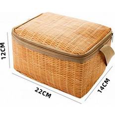 Portable Wicker Rotting Outdoor Camping Picnic Bag Mat Container Basket for Indoor Household