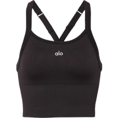 Alo Seamless Ribbed Favorite Bra Tank Top - Black