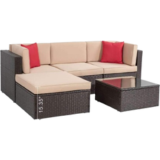 Vongrasig 5-Piece Patio Furniture Outdoor Lounge Set