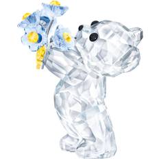 Swarovski Kris Bear Forget- Me-Not Blue Figurine 1.8"