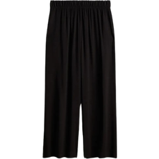 H&M Cropped Pull On Trousers - Black