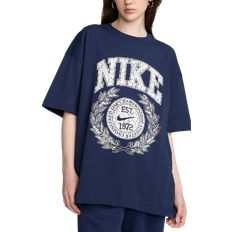 Nike Women T-shirts & Tank Tops Nike Women's Sportswear Essential Oversized T-shirt - Midnight Navy/Summit White