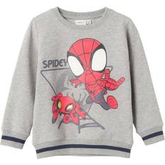 Marvel Oberteile Name It Detlef Spidey Sweatshirt - Grey Melange (13225919)