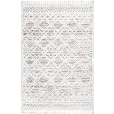 Nuloom Ansley Moroccan Lattice White, Beige, Gray 63x91"