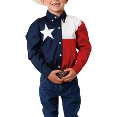 Roper Texas Pieced Flag Western Shirt - Red/White/Navy