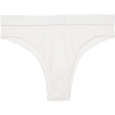 PINK Wink Logo High-Cut Brazilian Panty - Coconut White