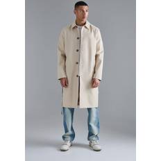 Beige - Men Coats boohooMAN Mens Classic Belted Trench Coat Beige