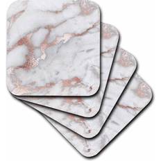 3DRose Image of Chic Gray Trendy Copper Coaster 4