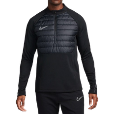Men - Soccer Sweaters Nike Men's Academy Winter Warrior Therma FIT 1/2 Zip Soccer Top - Black/Anthracite