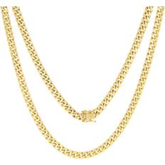 Gold cuban link chain Nuragold Miami Cuban Link Chain Necklace 5.5mm - Gold