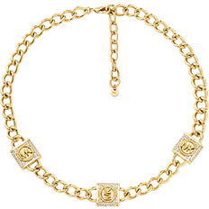 Michael Kors Precious Pave Lock Trio Necklace - Gold/Transparent