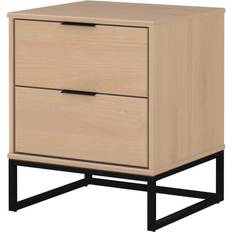 Schwarz Nachttische Ebuy24 Luna Oak/Black Nachttisch 45x50cm