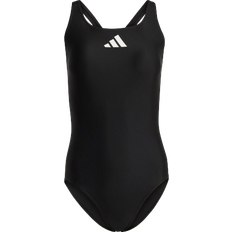 Nylon Badetøy adidas 3 Bar Logo Swimsuit - Black/White