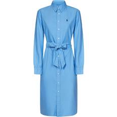 Polo Ralph Lauren Damen Kleider Polo Ralph Lauren Belted Cotton Oxford Shirt Dress - Light Blue