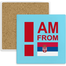 I Am From Serbia Deco Fashion Coaster 2