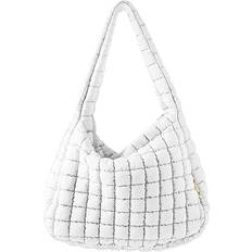 Shopants Quilted Tote Bag - White
