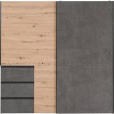 Regalbretter Kleiderschränke Forte WINN 2 ‎Artisan Oak With Concrete Look Dark Grey Kleiderschrank 200.1x200.5cm