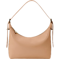 Gigi New York Blake Zip Leather Shoulder Bag - Cappuccino