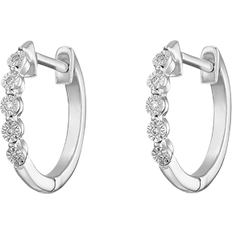 Christ Hoop Earrings - White Gold/Diamonds